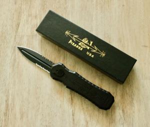 Piranha Tactical Excalibur Knife D/A (3.2" Black Full Serr)