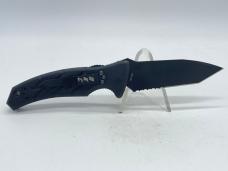 ONTARIO KNIFE COMPANY SF-3 Strike Fighter Black Serrated Tanto Automatic w/ OMP Box