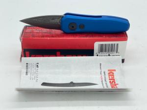 KERSHAW AUTO 7500BLUDAM Launch 4 Damascus Blue Push Button Automatic w/ OMP Box