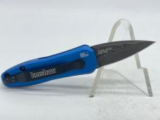 KERSHAW AUTO 7500BLUDAM Launch 4 Damascus Blue Push Button Automatic w/ OMP Box