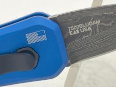 KERSHAW AUTO 7500BLUDAM Launch 4 Damascus Blue Push Button Automatic w/ OMP Box