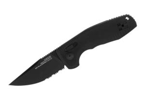 SOG TAC AU Compact Automatic Knife  254 Partially Serrated D2 Blade