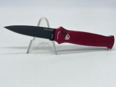 PIRANHA USA Black Coated CPM S30V Red Milled Aluminum Bodyguard Automatic w/ OMP Box