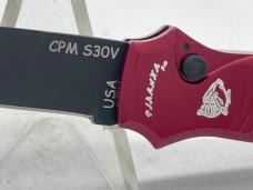 PIRANHA USA Black Coated CPM S30V Red Milled Aluminum Bodyguard Automatic w/ OMP Box