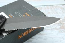 Gerber-Emerson Alliance Black Oxide Serrated 154CM Aluminum Knife 22-07158N