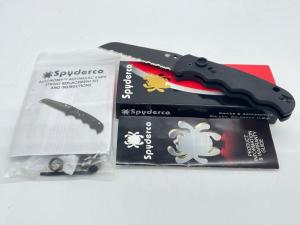 SPYDERCO USA C165GSBBK Black G10 Serrated Autonomy Automatic w/ OMP Box