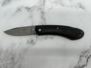 RARE Bob Cargill Wooden CARGILL OLDFORT TN KNIVES Stamp Cripple Creek Drop Point Lockback