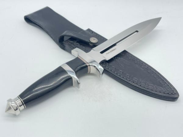 2007 HIBBEN KNIVES Dietmar Pohl Design Hollow Grind Sub Hilt Dagger w/ Sheath 2007 HIBBEN KNIVES Dietmar Pohl Design Hollow Grind Sub Hilt Dagger w/ Sheath