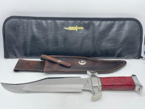 2007 HIBBEN KNIVES Hollow Grind Red Darom Bowie w/ Sheath