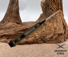 Stroup Knives Mini Mod 1 Camo G10 1095HC Fixed Blade Knife Knife MINI1CAMOG10