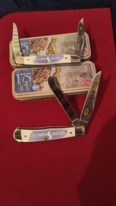 2011 175th anniversary Case/Colt collaborations White/Purple Synthetic Muskrat and Trapper