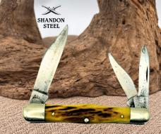 CASE XX USA 5383 SPLIT-BACK WHITTLER 3 BLADE POCKETKNIFE STAG  1965 - 1969 (12)