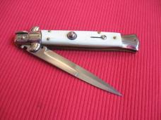 New Old Stock ITALY INOX 9" White HORN Bayonet BLADE ITALIAN STILETTO Knife