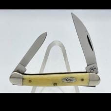 2001 Case XX 62109W SS White Jigged Bone Mini Copperhead 