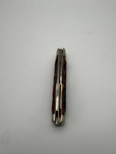 PRE-1982 FIGHT’N ROOSTER FRANK BUSTER CUTLERY CO RED BONE GUNSTOCK RAZOR KNIFE