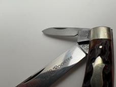 PRE-1982 FIGHT’N ROOSTER FRANK BUSTER CUTLERY CO RED BONE GUNSTOCK RAZOR KNIFE