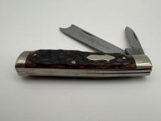 PRE-1982 FIGHT’N ROOSTER FRANK BUSTER CUTLERY CO RED BONE GUNSTOCK RAZOR KNIFE