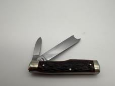 PRE-1982 FIGHT’N ROOSTER FRANK BUSTER CUTLERY CO RED BONE GUNSTOCK RAZOR KNIFE