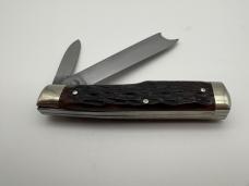 PRE-1982 FIGHT’N ROOSTER FRANK BUSTER CUTLERY CO RED BONE GUNSTOCK RAZOR KNIFE