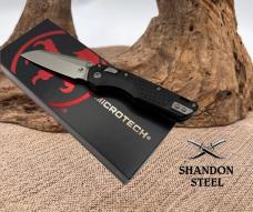 Microtech MSI MINI S/E STONEWASH STANDARD FRAG ALUMINIUM Folding Knife 210M-10FR