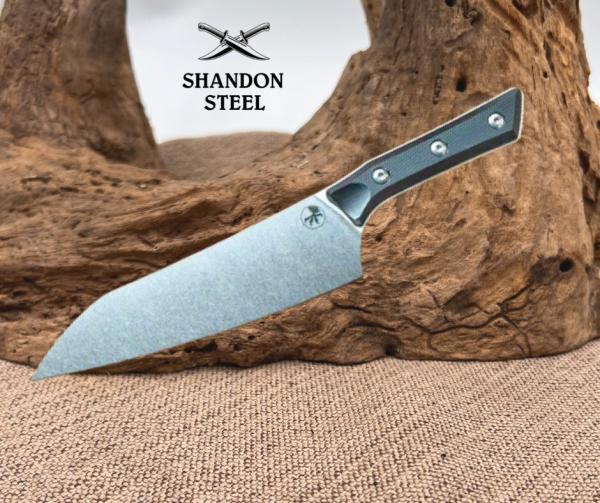 Microtech Chef's Knife Black G-10 Handle w/ Stonewash M390MK 3000-10BK Kitchen Microtech Chef's Knife Black G-10 Handle w/ Stonewash M390MK 3000-10BK Kitchen