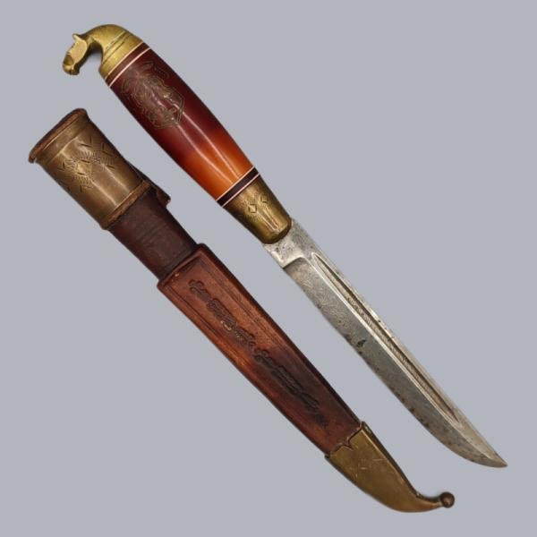 Vintage 1930s Finnish Horsehead Puukko Knife by Iisakki Järvenpää Kauhava #8748 Vintage 1930s Finnish Horsehead Puukko Knife by Iisakki Järvenpää Kauhava #8748