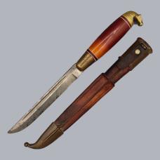 Vintage 1930s Finnish Horsehead Puukko Knife by Iisakki Järvenpää Kauhava #8748