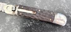 Hard To Find Herder Lever Lock Switchblade Knife, Nice Bone Scales, Germany, Used