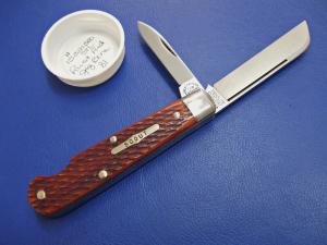 Great Eastern GEC 153213EO Tidioute Boys' Knife Red Jig Bone Scout Mint in Tube
