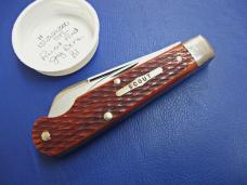 Great Eastern GEC 153213EO Tidioute Boys' Knife Red Jig Bone Scout Mint in Tube