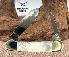 Boker Tree Brand classic 200 Mother Of Pearl 2 Blade Canoe Pocket Knife W/ Box 