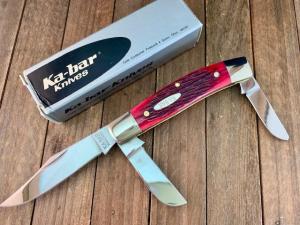 Ka-Bar by Queen Rancher Stockman Red Italian Jigged Bone 1990