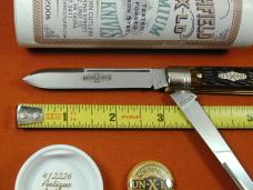 Great Eastern Cutlery GEC Antique Yellow Jigged Bone Town Physicians Knife NIT USA Made 412226