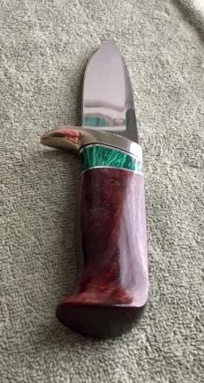 Custom Nolan Knives Upscale Hunting Knife And Sheath Mint