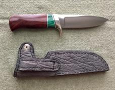 Custom Nolan Knives Upscale Hunting Knife And Sheath Mint