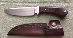 Custom Burt Foster MS Prototype Combat Utility Knife And Sheath Mint