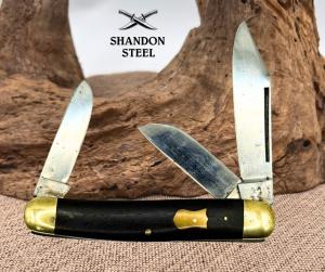 Robt Klass Kissing Crane 3 Blade Vintage Stockman Folding Pocket Knife 140