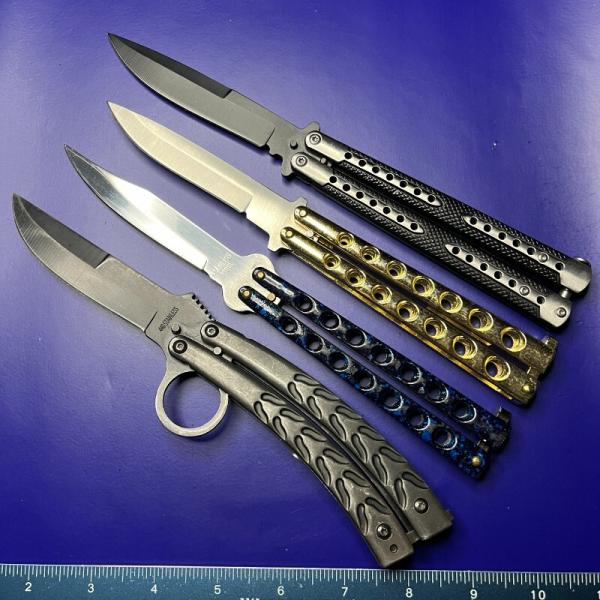 Lot of 4 Butterfly Balisong Knives Lot of 4 Butterfly Balisong Knives