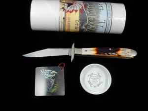 Tuna Valley Cutlery Genuine Amber Stag Mountain Cougar Swing Guard Knife Rare 1 of 30 COA Made USA