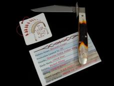 Tuna Valley Cutlery Genuine Amber Stag Mountain Cougar Swing Guard Knife Rare 1 of 30 COA Made USA
