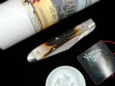 Tuna Valley Cutlery Genuine Amber Stag Mountain Cougar Swing Guard Knife Rare 1 of 30 COA Made USA
