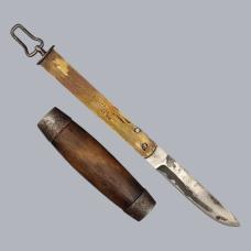 Antique 1880s Swedish Folding Barrel Knife by Johan Engström Eskilstuna #8763