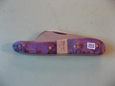   DANIELS FAMILY KNIFE BRANDS-TITUSVILLE CUTLERY-ROOSTER COMB-PURPLE MAPLE BURL