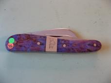   DANIELS FAMILY KNIFE BRANDS-TITUSVILLE CUTLERY-ROOSTER COMB-PURPLE MAPLE BURL