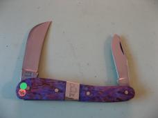   DANIELS FAMILY KNIFE BRANDS-TITUSVILLE CUTLERY-ROOSTER COMB-PURPLE MAPLE BURL