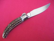 Quality Italian Unique Mechanism LEPRE Stag Knife Limited Edition 2015 MANIAGO ITALY w/Certificate