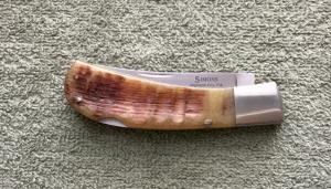 Custom Bill Simons Ram Horn Lock Back Knife Mint
