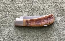 Custom Bill Simons Ram Horn Lock Back Knife Mint