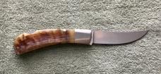 Custom Bill Simons Ram Horn Lock Back Knife Mint