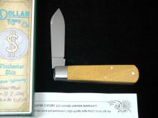 Dollar Knife Co. Osage Orange Wood With Orange Shield Jack Knife NIB from Cooper Cutlery USA OO-OS